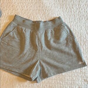 ALO Yoga Gray Athletic Shorts with Elastic Waistband